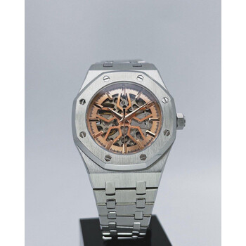 Custom Seiko Mod • Silver Rose Skeleton AP • 39mm